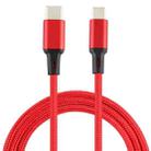 2A USB to USB-C / Type-C Braided Data Cable, Cable Length: 1m (Red) - 1