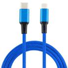 2A USB to Micro USB Braided Data Cable, Cable Length: 1m (Blue) - 1