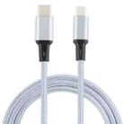 2A USB to Micro USB Braided Data Cable, Cable Length: 1m (Silver) - 1