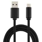 5A USB to USB-C / Type-C Super Fast Charging Braided Data Cable, Cable Length: 1.8m (Black) - 1