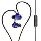 KZ ZS2 1.2m 3.5mm L Type In-Ear Style Wire Control Earphone, For iPhone, iPad, Galaxy, Huawei, Xiaomi, LG, HTC and Other Smart(Blue) - 1