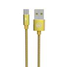 WK WDC-013m 2.4A Micro USB Kingkong Fast Charging Data Cable, Length: 1m(Gold) - 1