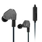 KZ ZS6 3.5mm Plug Hanging Ear Sports Design In-Ear Style Wire Control Earphone, Cable Length: 1.2m(Grey) - 1