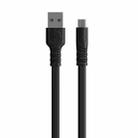 WK WDC-066m 2.1A Micro USB Flushing Charging Data Cable, Length: 1m(Black) - 1