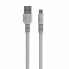 WK WDC-066m 2.1A Micro USB Flushing Charging Data Cable, Length: 1m(White) - 1