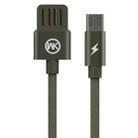 WK WDC-055m 2.4A Micro USB Babylon Aluminum Alloy Charging Data Cable, Length: 1m(Green) - 1