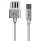 WK WDC-055m 2.4A Micro USB Babylon Aluminum Alloy Charging Data Cable, Length: 1m(White) - 1