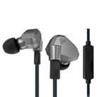 KZ ZS5 1.2m 3.5mm Hanging Ear Sports Design In-Ear Style Wire Control Earphone, For iPhone, iPad, Galaxy, Huawei, Xiaomi, LG, HTC and Other Smart(Grey) - 1