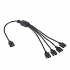 3 Pin 5V 1 to 4 Motherboard AURA RGB PC Cooling Extension Cable for Asus (Black) - 1