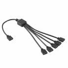 3 Pin 5V 1 to 5 Motherboard AURA RGB PC Cooling Extension Cable for Asus (Black) - 1