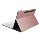 A970 Detachable Bluetooth Keyboard Ultrathin Horizontal Flip Leather Tablet Case for Samsung Galaxy Tab S7 FE T730 / T736 / S7+ T970 / T975 / T976(Rose Gold) - 3
