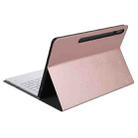 A970B Detachable Bluetooth Keyboard Ultrathin Horizontal Flip Leather Tablet Case with Pen Slot for Samsung Galaxy Tab S7 FE T730 / T736 / S7+ T970 / T975 / T976(Rose Gold) - 3