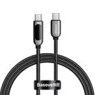 Baseus Type-C to Type-C 100W Display Fast Charging Data Cable, Length: 1m (Black) - 1