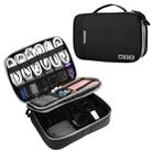 Multi-functional Headphone Charger Data Cable Storage Bag Portable Power Pack, Size: L, 25 x 18 x 7cm (Black) - 1