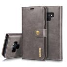 DG.MING Crazy Horse Texture Flip Detachable Magnetic Leather Case for Galaxy Note 9, with Holder & Card Slots & Wallet(Grey) - 1