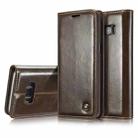 CaseMe-003 for Galaxy S8+ / G955 PU + PC Business Style Crazy Horse Texture Horizontal Flip Leather Case with Holder & Card Slots & Wallet(Brown) - 1