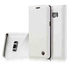 CaseMe-003 for Galaxy S8 PU + PC Business Style Crazy Horse Texture Horizontal Flip Leather Case with Holder & Card Slots & Wallet(White) - 1