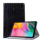 Crocodile Texture Horizontal Flip Leather Case for Galaxy Tab A 10.1 (2019) T510 / T515,  with Holder & Card Slots & Wallet(Black) - 1