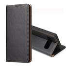 Dermis Texture PU Horizontal Flip Leather Case for Galaxy S10, with Holder & Card Slots & Wallet(Black) - 1