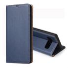 Dermis Texture PU Horizontal Flip Leather Case for Galaxy S10, with Holder & Card Slots & Wallet(Blue) - 1