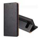 Dermis Texture PU Horizontal Flip Leather Case for Galaxy S10 Plus, with Holder & Card Slots & Wallet(Black) - 1