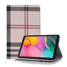 Plaid Texture Horizontal Flip Leather Case for Galaxy Tab A 8 (2019) P200 / P205,  with Holder & Card Slots & Wallet (White) - 1