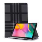 Plaid Texture Horizontal Flip Leather Case for Galaxy Tab S5e 10.5 T720 / T725, with Holder & Card Slots & Wallet (Grey) - 1