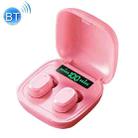 C1 Bluetooth 5.0 TWS Square Touch Digital Display True Wireless Bluetooth Earphone with Charging Box(Pink) - 1