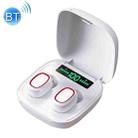 C1 Bluetooth 5.0 TWS Square Touch Digital Display True Wireless Bluetooth Earphone with Charging Box(White) - 1