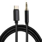 1m Weave Style Type-C Male to 3.5mm Male Audio Cable(Black) - 1