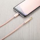 1m Weave Style Type-C Male to 3.5mm Male Audio Cable(Pink) - 5