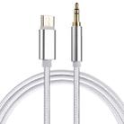 1m Weave Style Type-C Male to 3.5mm Male Audio Cable(White) - 1