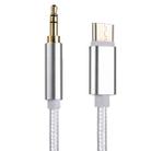 1m Weave Style Type-C Male to 3.5mm Male Audio Cable(White) - 2