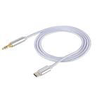 1m Weave Style Type-C Male to 3.5mm Male Audio Cable(White) - 4
