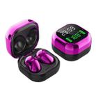 S6 Plus Bluetooth 5.0 TWS Touch Digital Display Mini Clock True Wireless Bluetooth Earphone with Charging Box(Purple) - 1