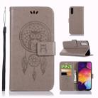 Wind Chime Owl Embossing Pattern Horizontal Flip Leather Case for Galaxy A70, with Holder & Card Slots & Wallet (Grey) - 1