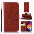 Wind Chime Owl Embossing Pattern Horizontal Flip Leather Case for Galaxy A50, with Holder & Card Slots & Wallet (Brown) - 1