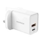 Momax UM18 30W PD Noob USB + USB-C / Type-C Quick Charger, Plug Type: UK Plug(White) - 1