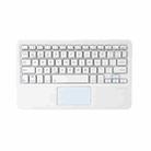 HB119B 10 inch Universal Tablet Wireless Bluetooth Keyboard with Touch Panel (White) - 1