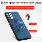 For Samsung Galaxy A32 4G Mandala Embossed Cloth Cover PC + TPU Mobile Phone Case with Magnetic Function and Hand Strap(Black) - 4