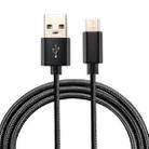 Knit Texture USB to USB-C / Type-C Data Sync Charging Cable, Cable Length: 1m, 3A Total Output, 2A Transfer Data(Black) - 1