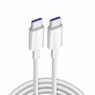 Original Huawei CP43 5A USB-C / Type-C to USB-C / Type-C Fast Charging Data Cable, Cable Length: 1m (White) - 1