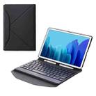 B500 Diamond Texture Triangle Back Holder Splittable Bluetooth Keyboard Leather Tablet Case for Samsung Galaxy Tab A7 10.4 2020(Black+Black) - 1