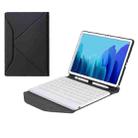 B500 Diamond Texture Triangle Back Holder Splittable Bluetooth Keyboard Leather Tablet Case for Samsung Galaxy Tab A7 10.4 2020(White + Black) - 1