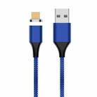 M11 3A USB to Micro USB Nylon Braided Magnetic Data Cable, Cable Length: 2m (Blue) - 1