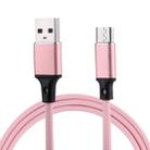 1m 2A Output USB to Micro USB Nylon Weave Style Data Sync Charging Cable, For Samsung, Huawei, Xiaomi, HTC, LG, Sony, Lenovo and other Smartphones(Pink) - 1