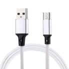 1m 2A Output USB to Micro USB Nylon Weave Style Data Sync Charging Cable, For Samsung, Huawei, Xiaomi, HTC, LG, Sony, Lenovo and other Smartphones(White) - 1