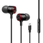 E3T 1.2m Wired In Ear USB-C / Type-C Interface HiFi Earphones with Digital Chip(Black) - 1