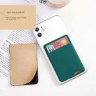 Universal Phone Back Sticker Wallet Card Slots Silicone Pouch Case for iPhone 13 / 12 / 11, Samsung, Huawei, Xiaomi and Other Smarphones(Dark Green) - 4