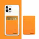 Universal Phone Back Sticker Wallet Card Slots Silicone Pouch Case for iPhone 13 / 12 / 11, Samsung, Huawei, Xiaomi and Other Smarphones(Orange) - 1